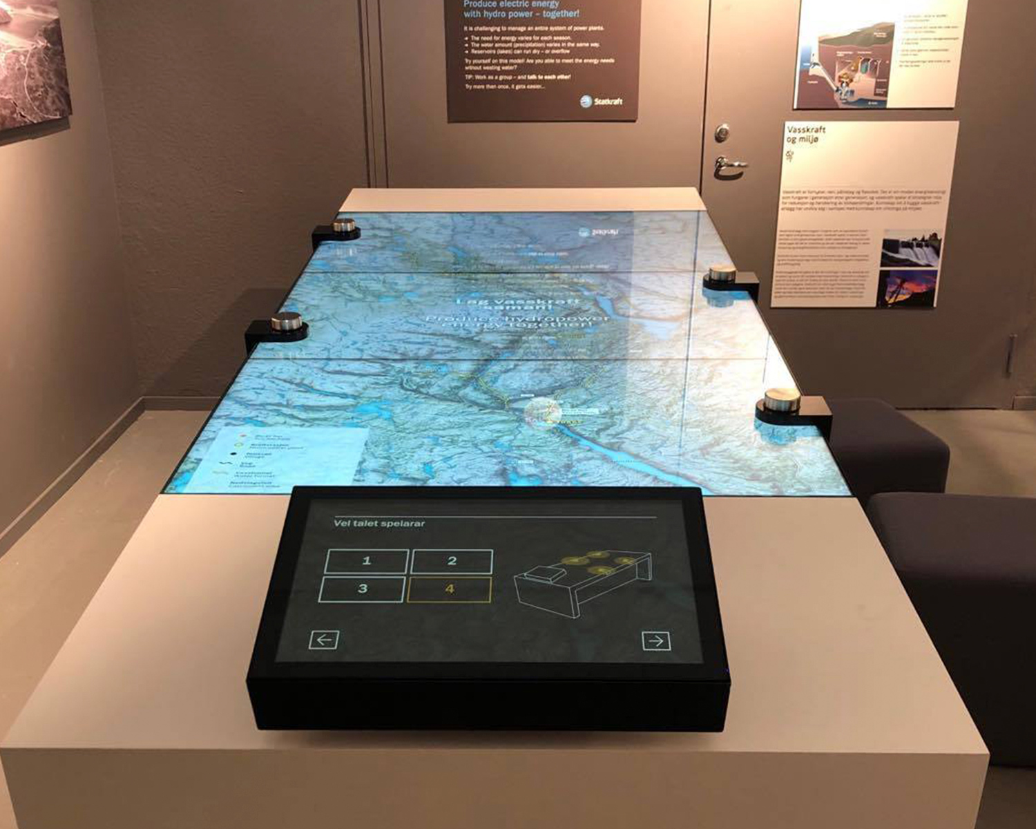 Interactive map at West Telemark Museum